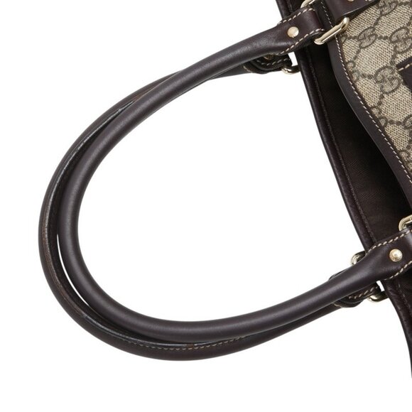 GUCCI Brown Leather Tote Bag - Picture 4 of 12